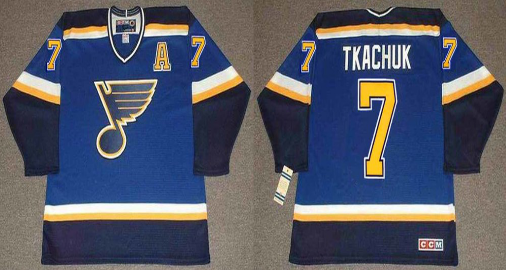 2019 Men St.Louis Blues #7 Tkachuk blue CCM NHL jerseys->youth nfl jersey->Youth Jersey